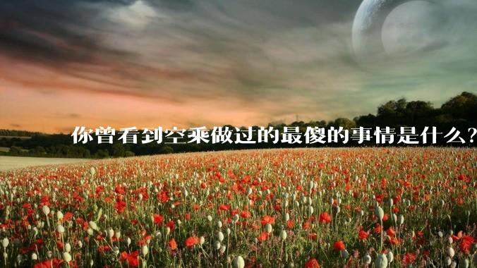 你曾看到空乘做过的最傻的事情是什么？
